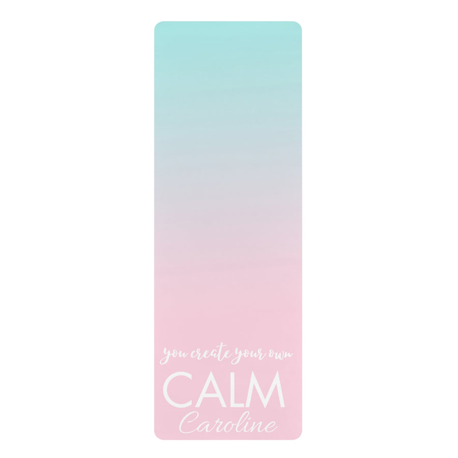 Calm Personalized Name Rubber Yoga Mat