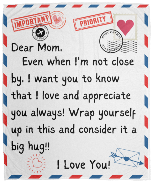 Mom Love Letter | Cozy Plush Fleece Blanket - 50x60