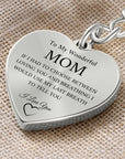 Wonderful Mom | Graphic Heart Keychain