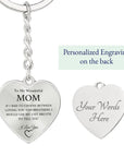 Wonderful Mom | Graphic Heart Keychain