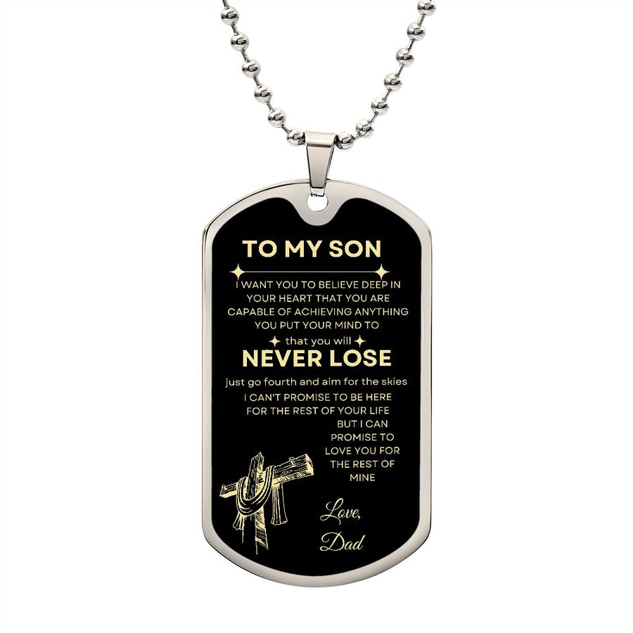 To My Son | Never Lose (Dog Tag)