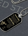 To My Son | Never Lose (Dog Tag)