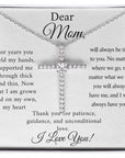 Mom | Your Patience (CZ Cross necklace)