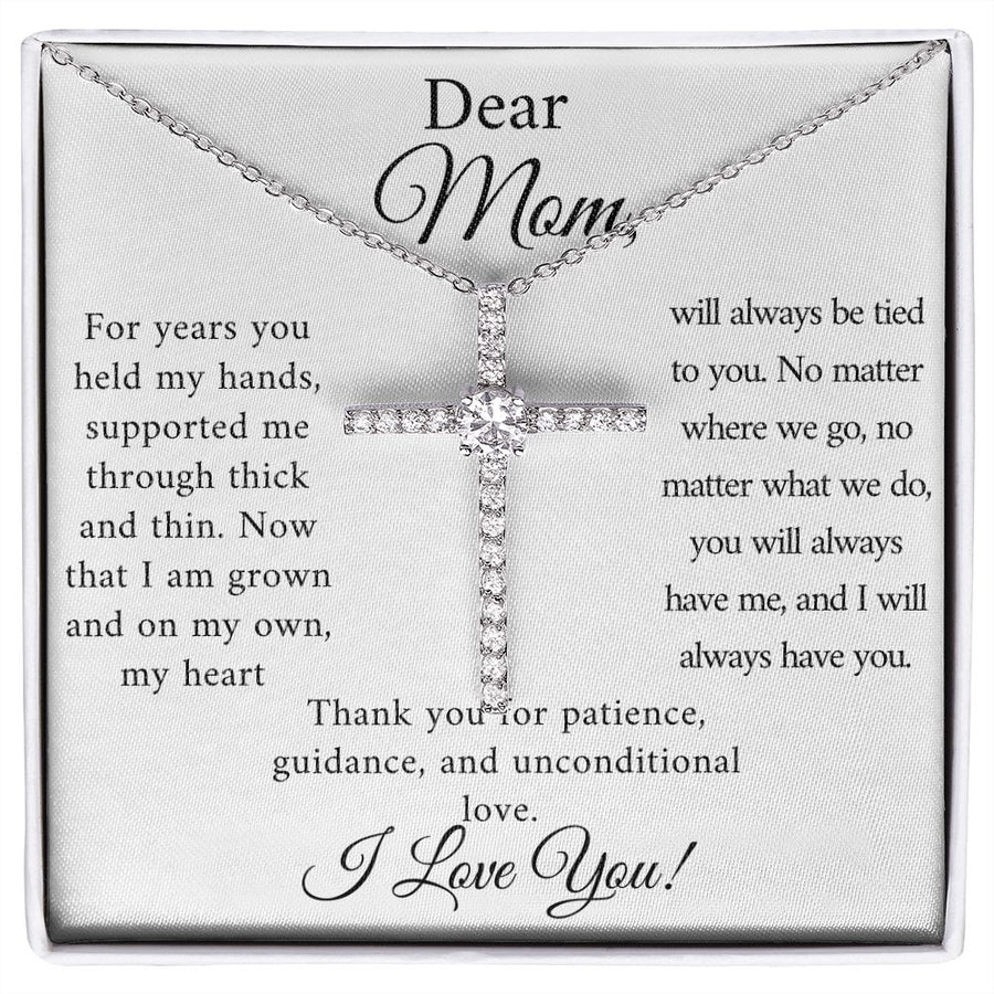 Mom | Your Patience (CZ Cross necklace)