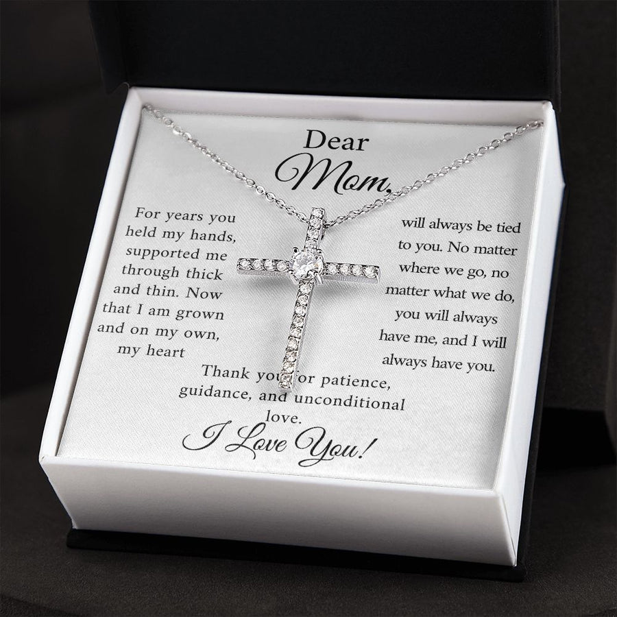 Mom | Your Patience (CZ Cross necklace)