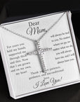 Mom | Your Patience (CZ Cross necklace)