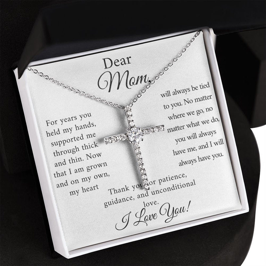 Mom | Your Patience (CZ Cross necklace)