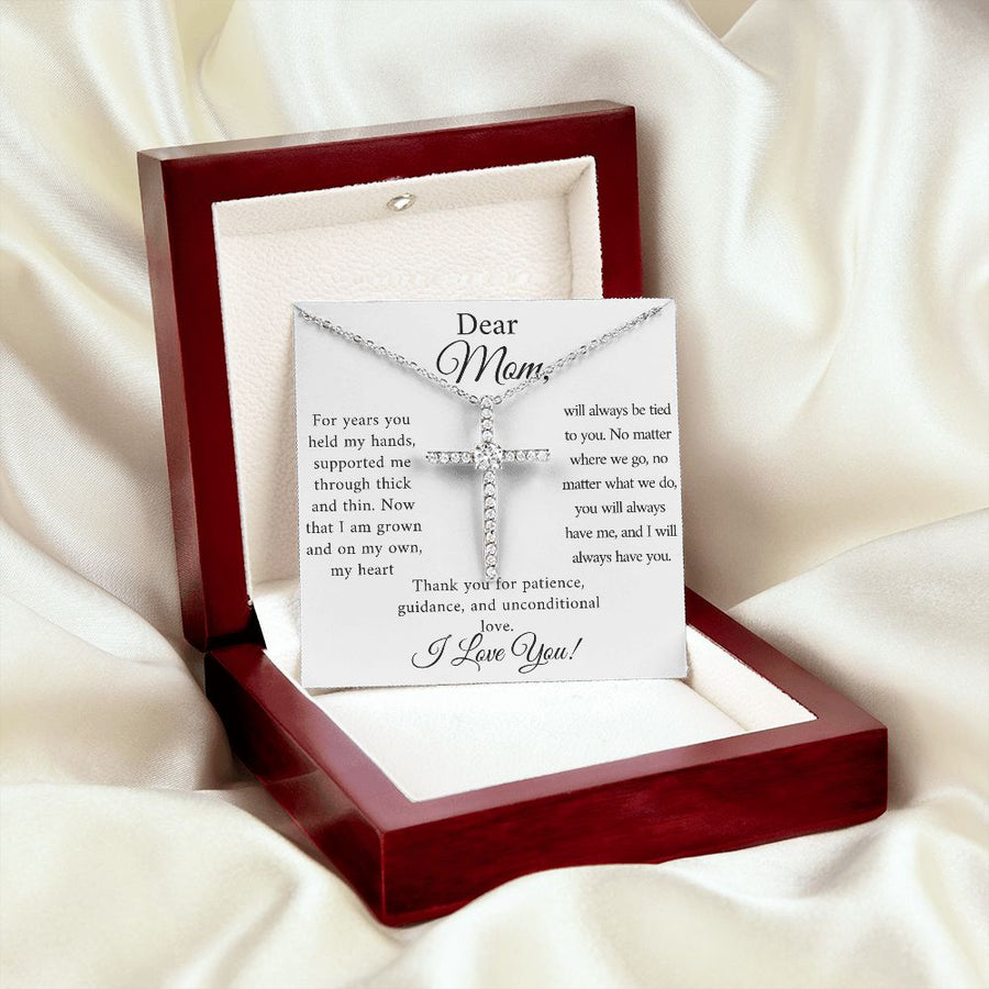 Mom | Your Patience (CZ Cross necklace)