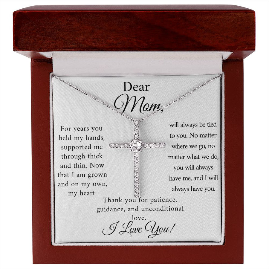 Mom | Your Patience (CZ Cross necklace)