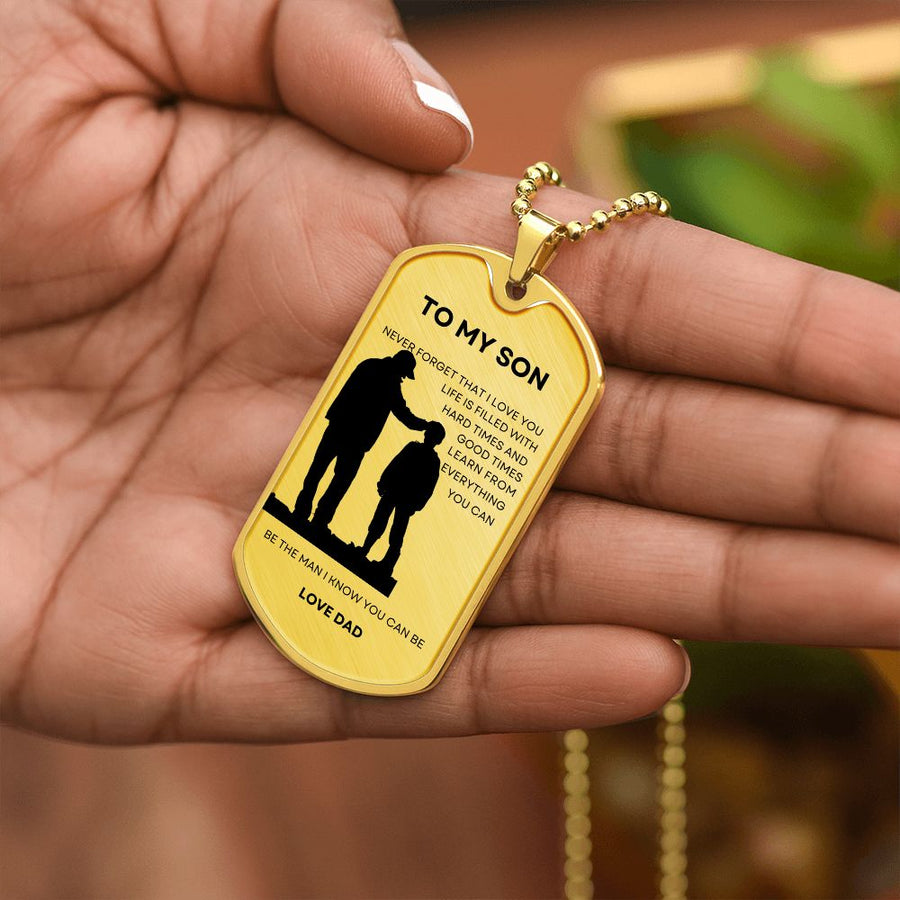 My Son | Be The Man You Can Be (Military Chain Dog Tag)