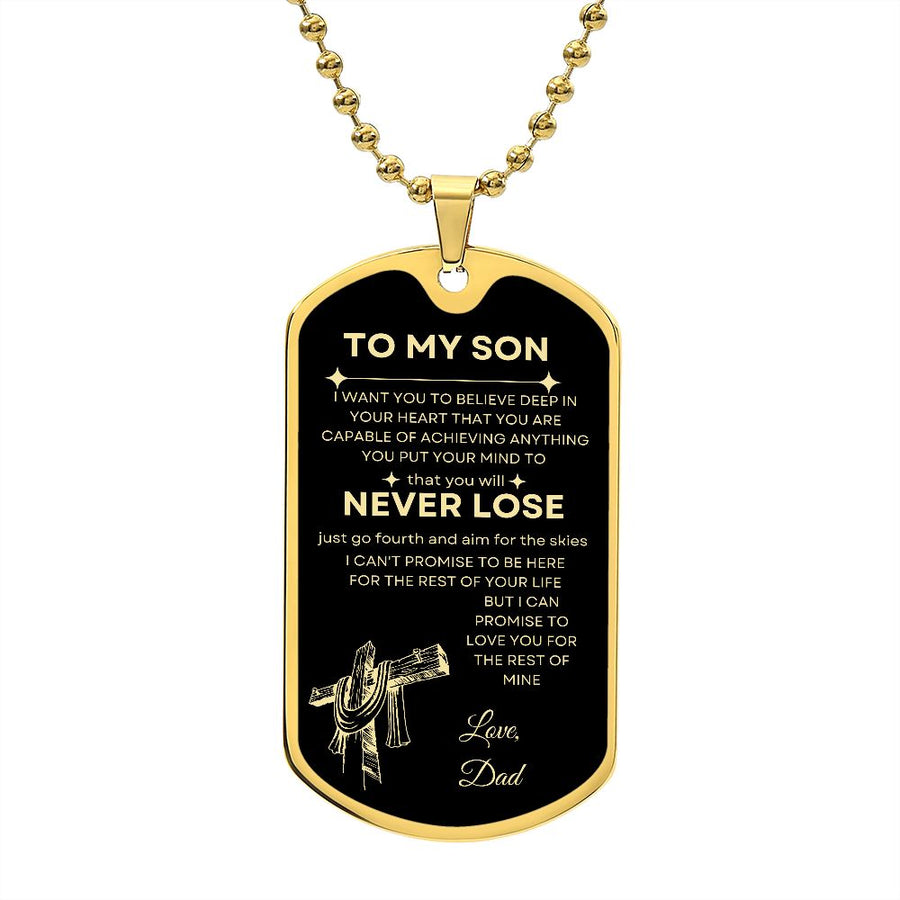 To My Son | Never Lose (Dog Tag)