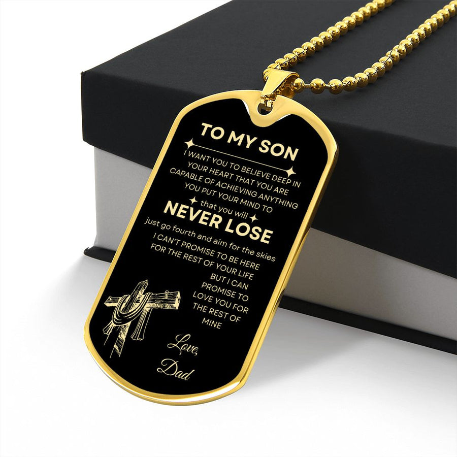 To My Son | Never Lose (Dog Tag)