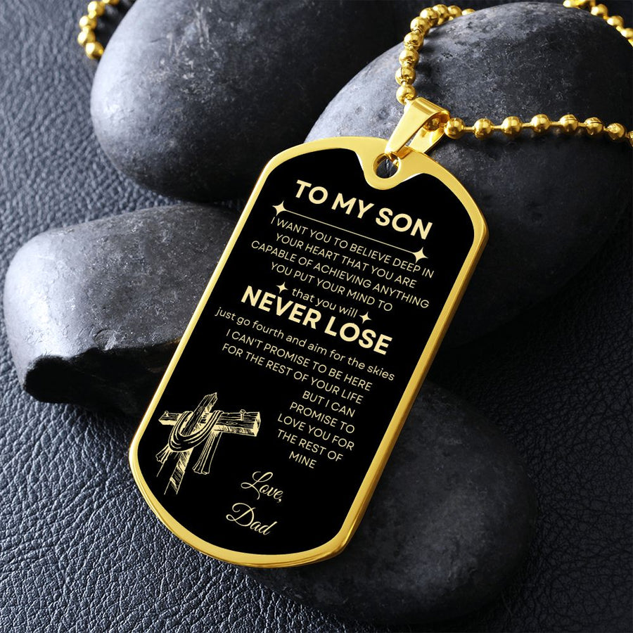 To My Son | Never Lose (Dog Tag)