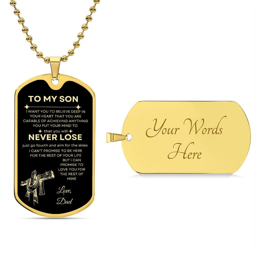 To My Son | Never Lose (Dog Tag)