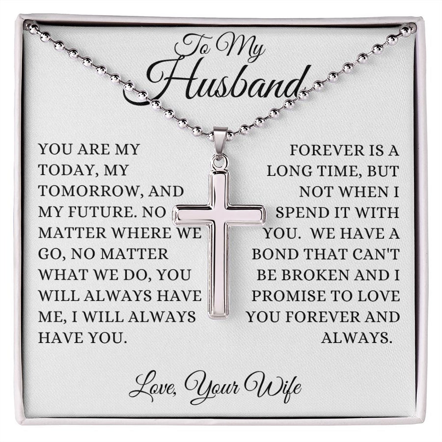 Husband | Today, Tomorrow, Future (Cross Necklace)