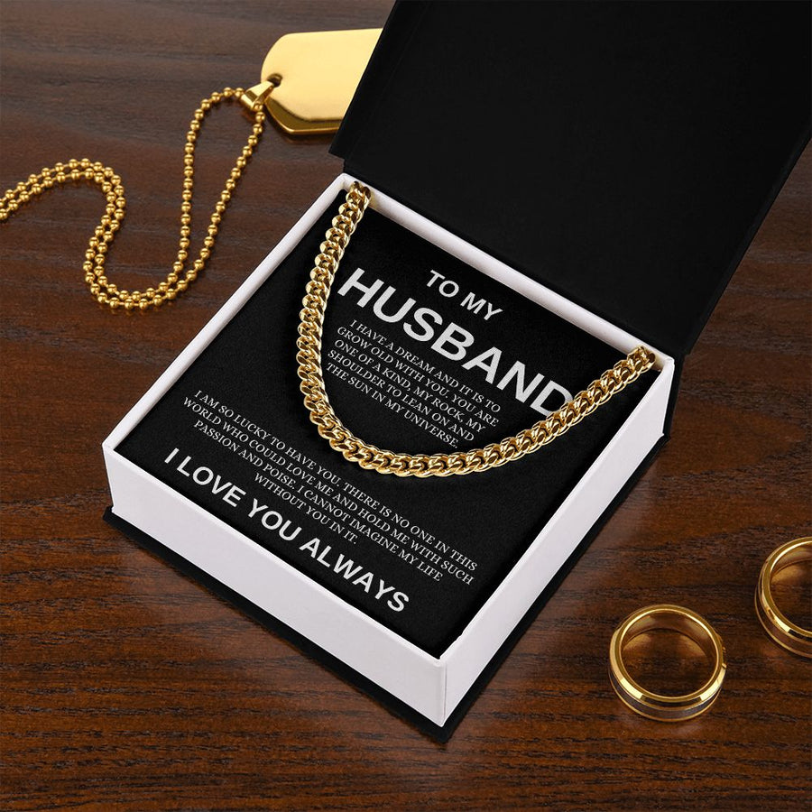 Husband | I am Lucky (Cuban Link Chain )