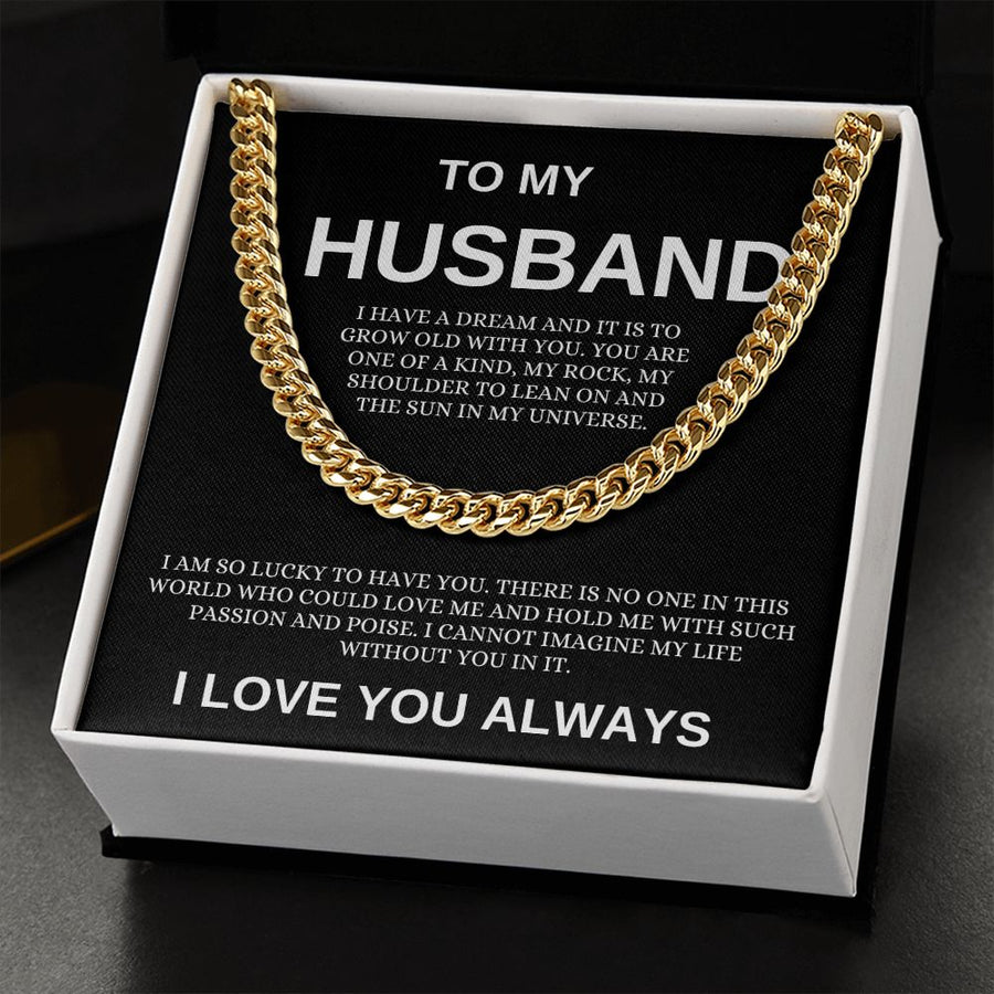 Husband | I am Lucky (Cuban Link Chain )