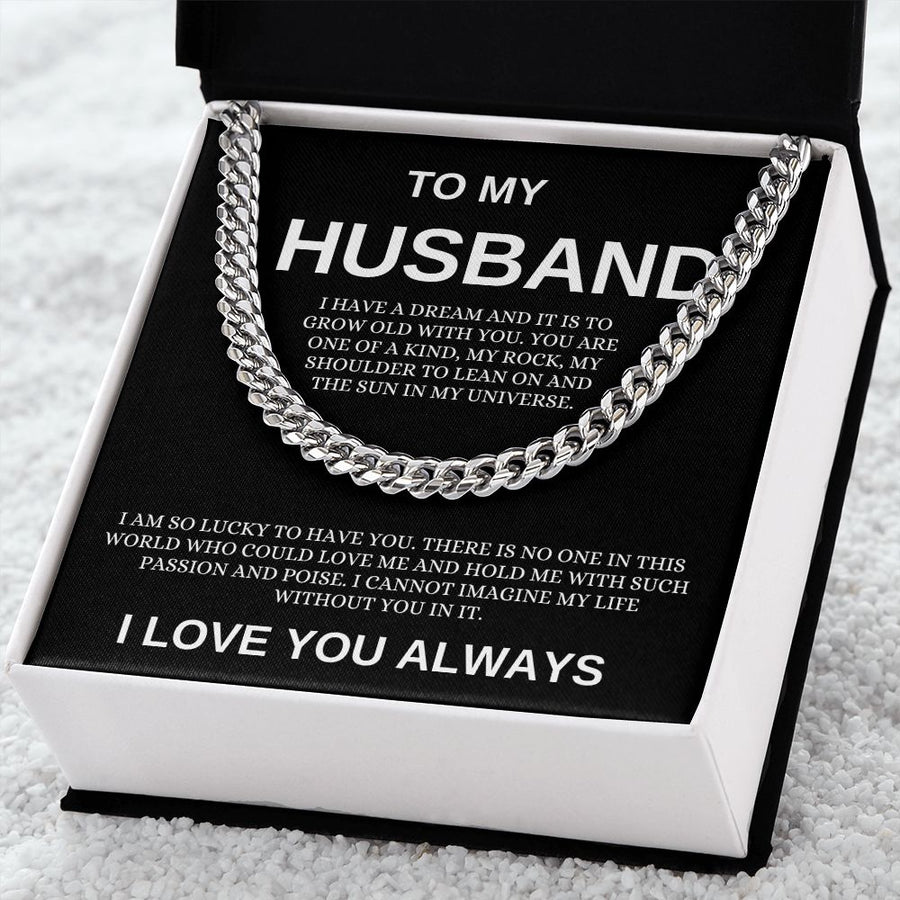 Husband | I am Lucky (Cuban Link Chain )