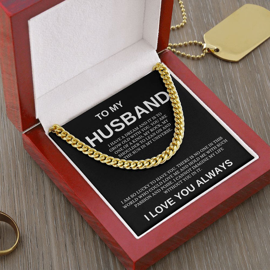 Husband | I am Lucky (Cuban Link Chain )