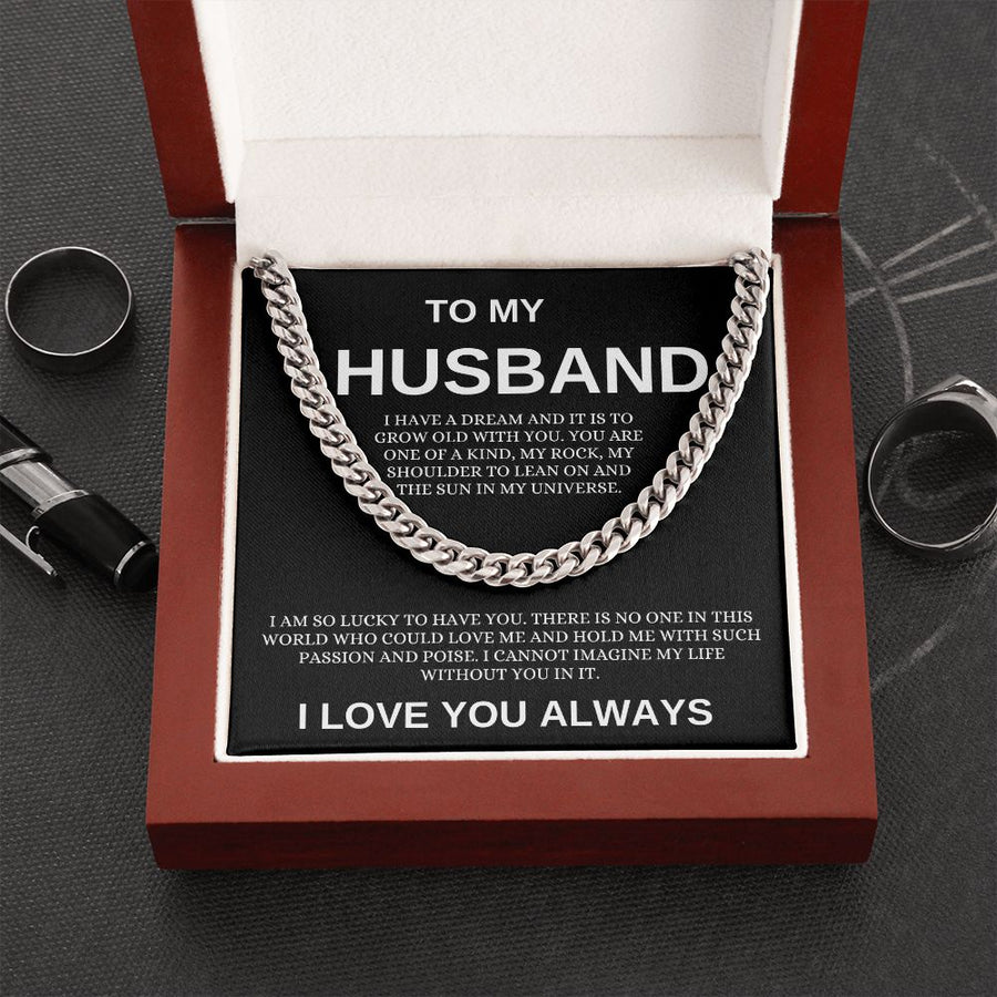 Husband | I am Lucky (Cuban Link Chain )