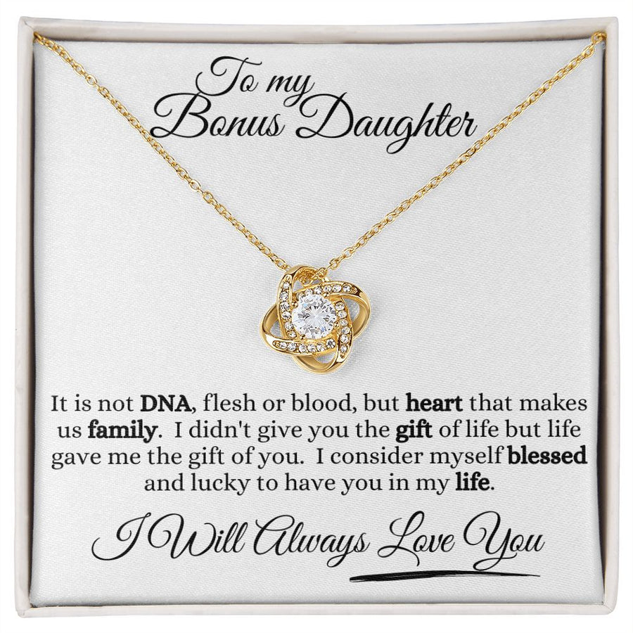 Bonus Daughter | Heart makes family (Love Knot Necklace)