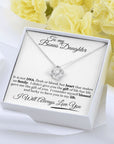 Bonus Daughter | Heart makes family (Love Knot Necklace)