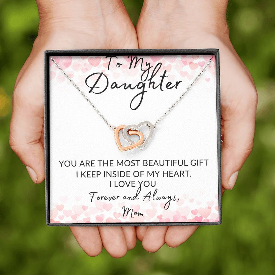 Daughter | My Heart ( Interlocking Hearts necklace)