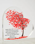 I Love You | Printed Heart Shaped Acrylic Plaque