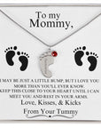 Mommy | From Your Tummy (Custom Baby Feet Necklace)