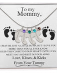 Mommy | From Your Tummy (Custom Baby Feet Necklace)