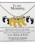 Mommy | From Your Tummy (Custom Baby Feet Necklace)