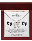 Mommy | From Your Tummy (Custom Baby Feet Necklace)