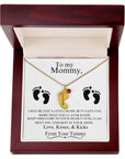 Mommy | From Your Tummy (Custom Baby Feet Necklace)