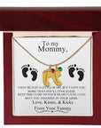 Mommy | From Your Tummy (Custom Baby Feet Necklace)