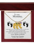 Mommy | From Your Tummy (Custom Baby Feet Necklace)