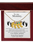 Mommy | From Your Tummy (Custom Baby Feet Necklace)