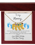 Mommy | From Your Tummy Blue (Custom Baby Feet Necklace)