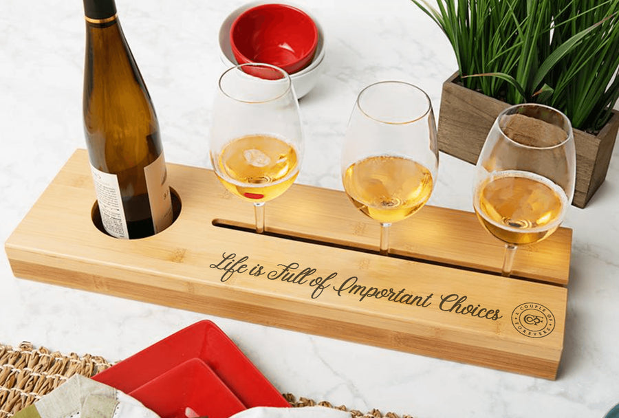 Personalized A Couple of Forevers Wine Tray